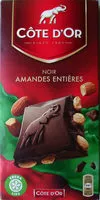Mängden socker i Chocolat noir amandes entières
