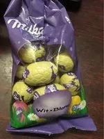 Mängden socker i Milka White Chocolate Mini Eggs Bag