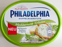 Mängden socker i Philadelphia Mediterrane Kräuter