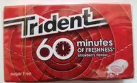 Mängden socker i Trident 60 Minutes Strawberry 20 G. Fresa