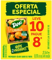 Mängden socker i Refresco Em Pó Laranja Tang Caixa 250g 10 Unidades