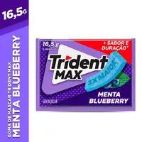 Mängden socker i Goma De Mascar Menta Blueberry Zero Açúcar Trident Max Envelope 16,5g 5 Unidades