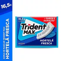 Mängden socker i Goma De Mascar Hortelã Fresca Zero Açúcar Trident Max Envelope 16,5g 5 Unidades