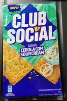 Mängden socker i Pack Biscoito Cebola Com Sour Cream Club Social Pacote 141g 6 Unidades