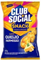 Mängden socker i Snack Assado Crocante Queijo Parmesão Club Social Pacote 68g