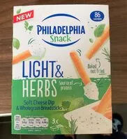 Mängden socker i Philadelpia Snack Ligth & Herbs