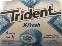 Mängden socker i Trident X-Fresh