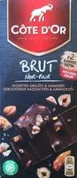 Mängden socker i Brut noir - noisettes grillées & amandes