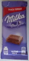 Mängden socker i Milka Ciocolată cu lapte alpin