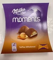 Mängden socker i Milka moments Toffee Wholenut