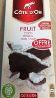 Mängden socker i Chocolat noir coco Côte d'Or