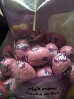 Mängden socker i Bonbons œufs chocolat tendre lait