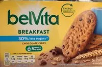 Mängden socker i BelVita Chocolate Chips 30% less
