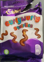 Mängden socker i Curly Wurly Squirlies Bag
