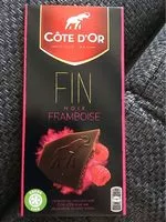 Mängden socker i Chocolat noir fin framboise