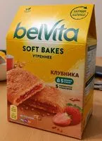 Mängden socker i Печенье Belvita утреннее с клубничной начинкой