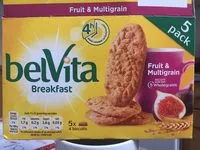 Mängden socker i Breakfast Biscuits Fruit & Multigrain 5 Packs