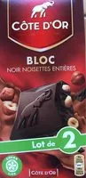 Mängden socker i Chocolat noir noisettes entières