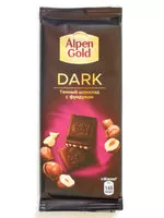 Mängden socker i Dark. Тёмный шоколад с фундуком.