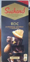 Mängden socker i Roc, chocolate negro con almendras enteras y naranja