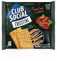Mängden socker i Pack Biscoito Crostini Tomate Seco Salsinha Club Social Pacote 80g 4 Unidades