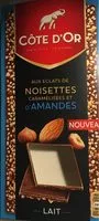 Mängden socker i Cote d’or aux eclats de noisettes caramelisées et d’amandes