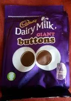 Mängden socker i Dairy Milk Giant Buttons Chocolate Bag
