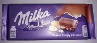 Mängden socker i Milka Peanut Crispy Caramel