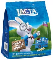 Mängden socker i Miniovos De Chocolate Ao Leite Lacta Pacote 104g