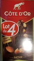 Mängden socker i Côte d'or noir - Encore + d'amandes