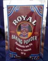 Socker och näringsämnen i Royal baking powder