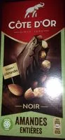 Mängden socker i Chocolat noir extra-supérieur aux amandes entières