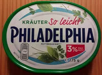 Mängden socker i Kräuter Philadelphia so leicht