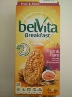 Mängden socker i Belvita biscuits-breakfast fruit and fiber with fig