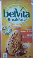 Mängden socker i BelVita Breakfast - Cereals, Honey and Nut