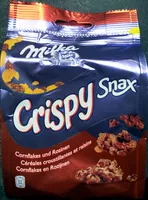 Mängden socker i Crispy Snax - Céréales croustillantes et raisins