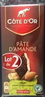 Mängden socker i Chocolat Noir Pâte d'Amande