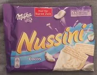 Mängden socker i Milka Nussini Wafers Cocos