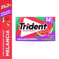 Mängden socker i Goma De Mascar Melancia Zero Açúcar Trident Caixa 25,2g 14 Unidades Leve Mais Pague Menos