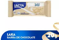 Mängden socker i Chocolate Branco Lacta Laka Pacote 20g