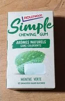 Mängden socker i Simple chewing-gum menthe verte