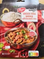 Mängden socker i Chicken Tikka Masala with basmati rice