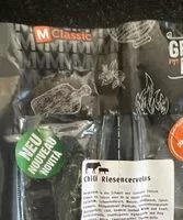 Mängden socker i Chili  Riesencervelas