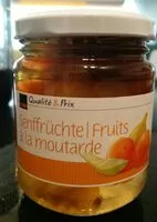 Mängden socker i Fruits à la moutarde