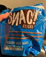 Mängden socker i Snac! Sticks gesalzen