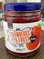 Mängden socker i Strawberry 75% fruit