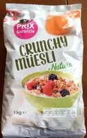 Mängden socker i Crunchy müesli