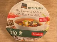 Mängden socker i Soupe lentilles et lard bio