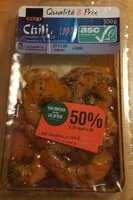 Mängden socker i Crevettes à l’huile pimentée