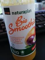 Mängden socker i Bio smoothie mangue fruits de la passion